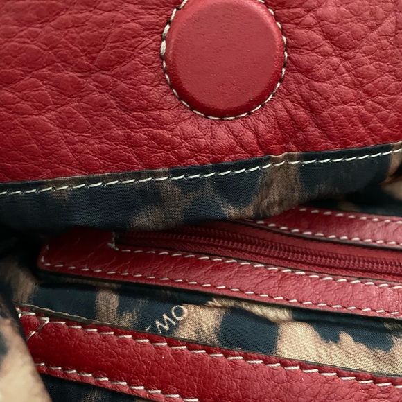 B. MAKOWSKY slouchy red shoulder bag NWOT - Picture 7 of 8